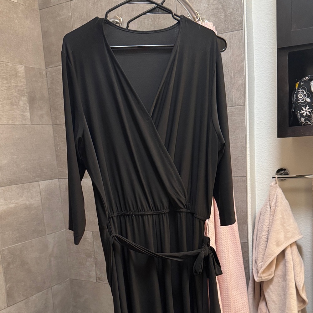 Elegant Black Wrap Jumpsuit